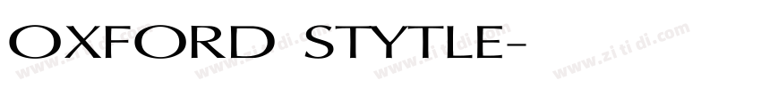 OXFORD STYTLE字体转换